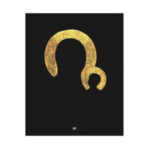 BLACK MADONNA, Elegant Matte Poster Decor, Catholic Gold Minimalist Print